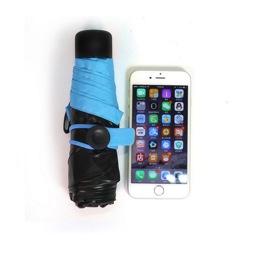 Компактный карманный мини-зонт Pocket Umbrella (голубой) - фото 5 - id-p1009939039