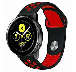 Спортивний ремінець Primo Perfor Sport годинника для Samsung Galaxy Watch Active / Active 2 - Black&Red