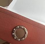 Комплект панельних фіранок Чашечка кави 5шт карниз 175см молочний з теракотовим (26_7п), фото 3