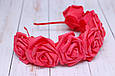 Обруч для волосся / ободок для волосся з великими трояндами червоний  75, фото 3