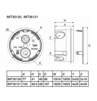 Розподільча коробка для бетону 70x40 мм (IMT35120) - фото 2 - id-p106904915