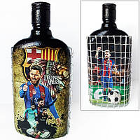 Графин бутылка Футбольному фанату ФК Барселона Месси Лионель Подарок мужчине на день рождения новый год