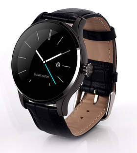 Розумний годинник Lemfo K88H leather зі шкіряним ремінцем (Чорний)