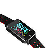 Розумний фітнес браслет Lemfo X9 із сенсорним екраном і вологозахистом (Червоний), фото 5