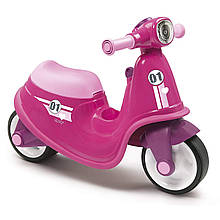 Дитячий мотоцикл беговел толокар Smoby рожевий 721002
