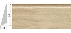 Плінтус корковий лакований oak creme 915*68*11 мм