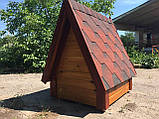 Дерев'яна будка для собаки "Вігвам" для середніх порід (80*100*100 см), фото 5