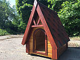 Дерев'яна будка для собаки "Вігвам" для середніх порід (80*100*100 см), фото 2