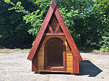 Дерев'яна будка для собаки "Вігвам" для середніх порід (80*100*100 см), фото 3