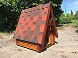 Дерев'яна будка для собаки "Вігвам" для середніх порід (80*100*100 см), фото 6