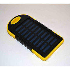 Зарядний пристрій від сонячної батареї 5000 мА (жовтий)