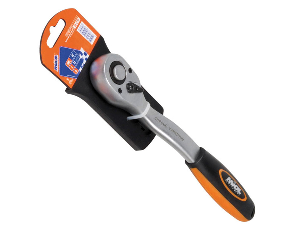 58-210 Ключ-тріскачка з реверсом (72 зубців), двокомп. рукоятка 3/8"