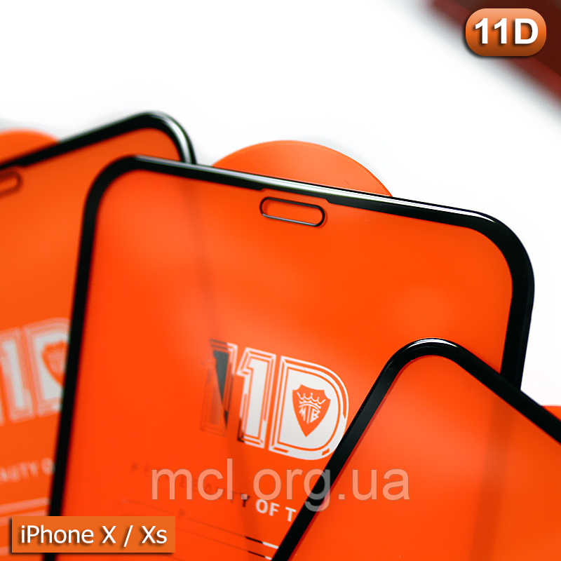 Захисне скло iPhone X/Xs - 11D Повне клеєння