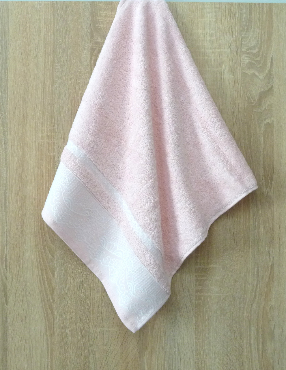 Махровий рушник для обличчя "DANTE" 50х90 см, (100% бавовна Туреччина) світло-рожевий