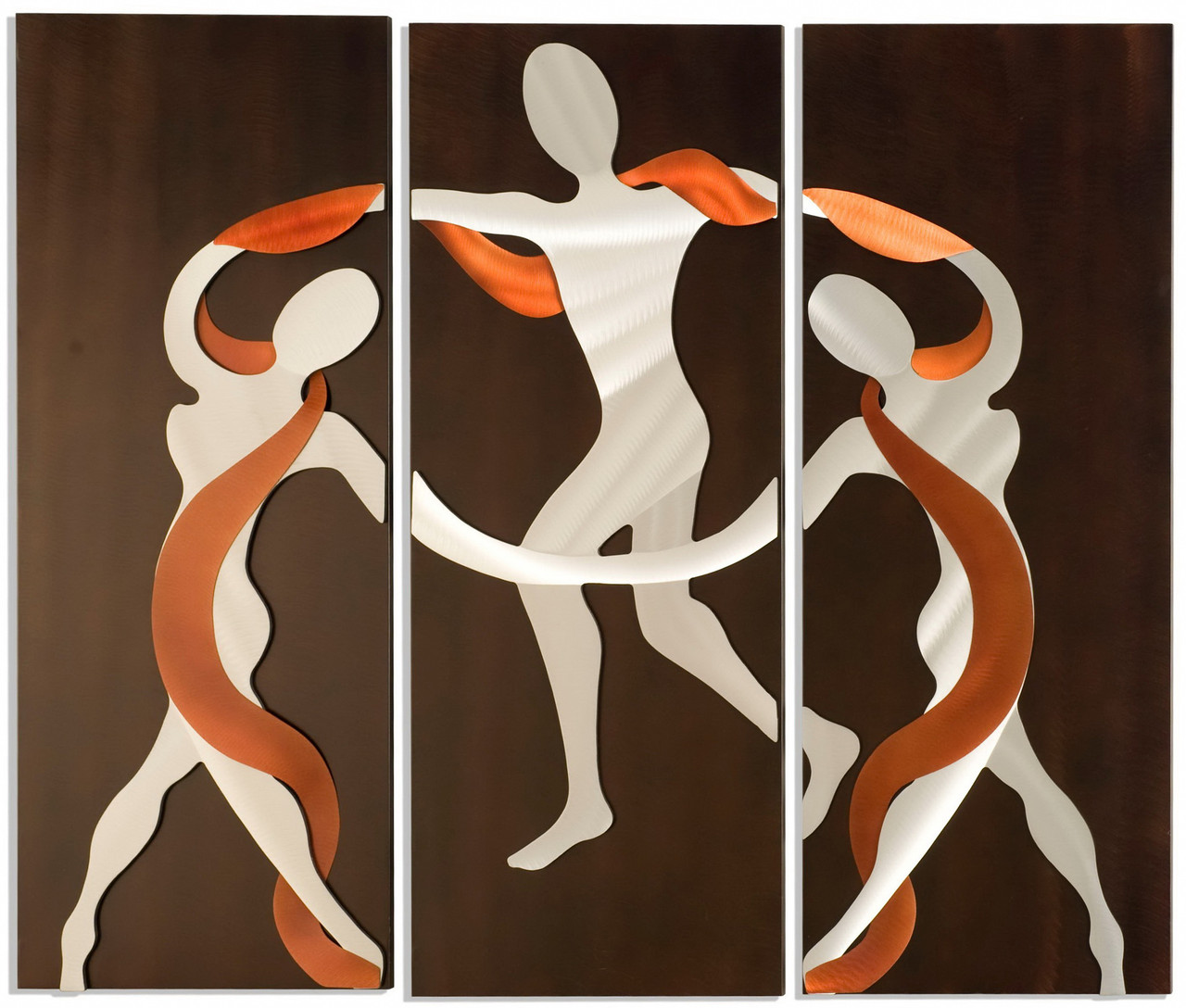 Репродукція модульної картини триптих «Танець шарфа»