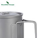 Туристичний титановий кухоль Boundless Voyage 450 мл. Туристичний посуд із титану., фото 7