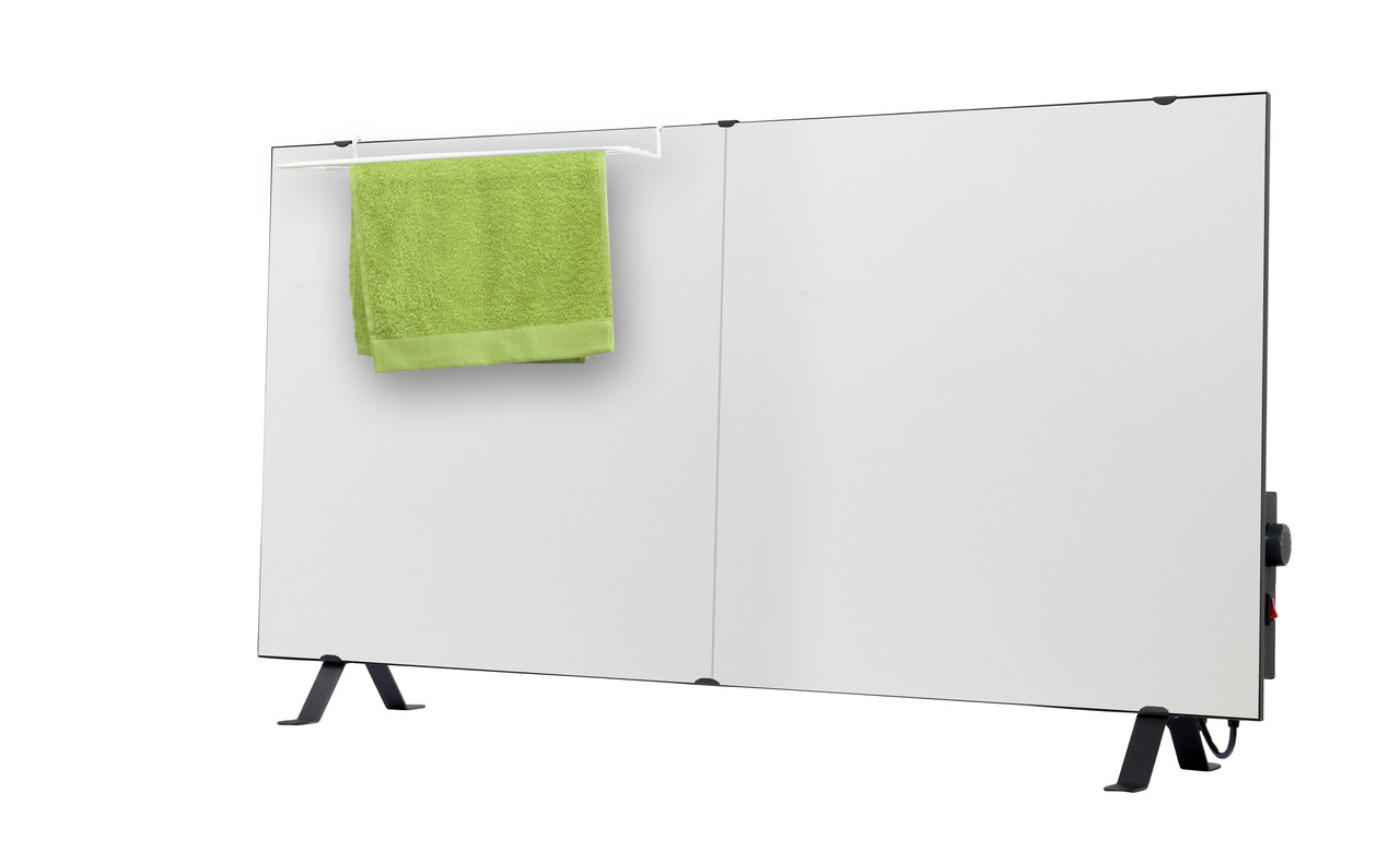 Керамічний панельний обігрівач Ensa CR1000T White + термостат, ніжки, сушарка, фото 1