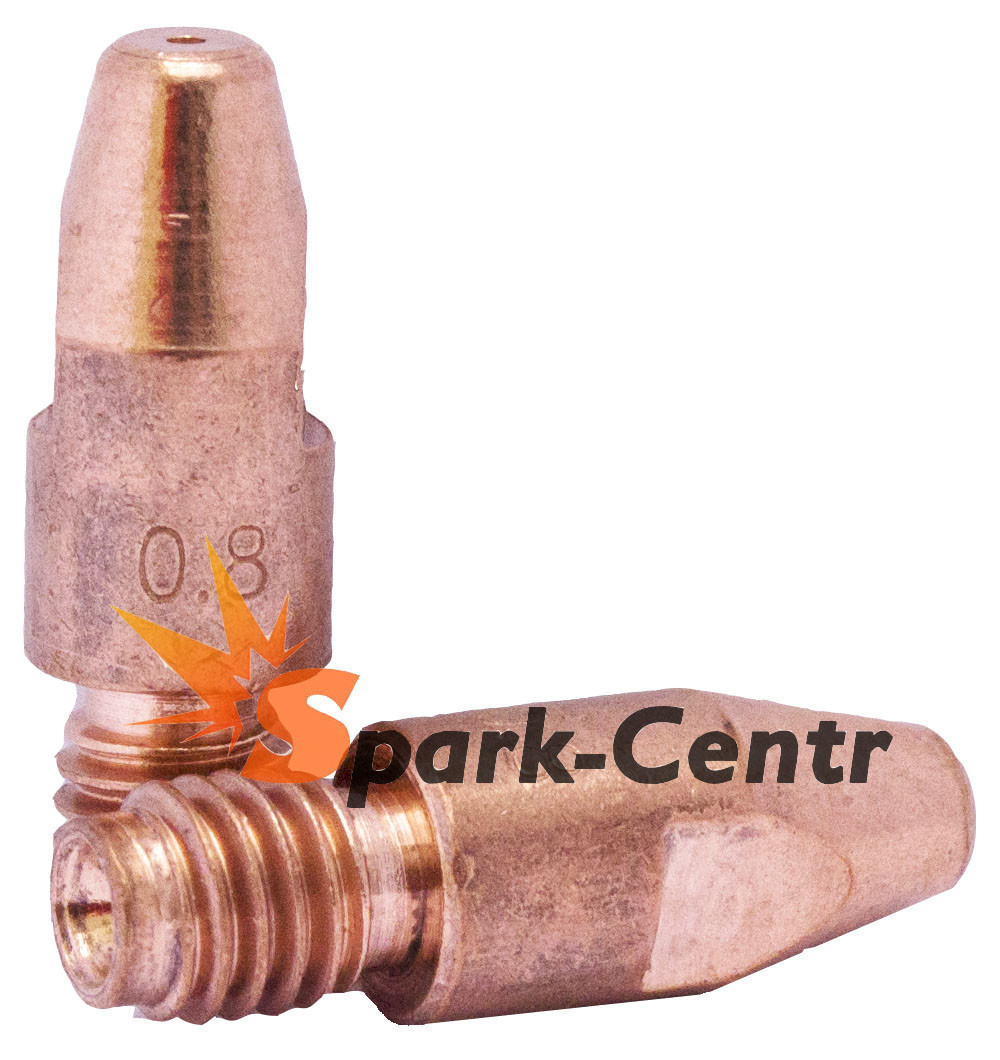 Наконечник токоснімний мідний Ø1,0 мм М8х30 для зварювальних пальників МВ-501D (MIG/MAG), фото 1