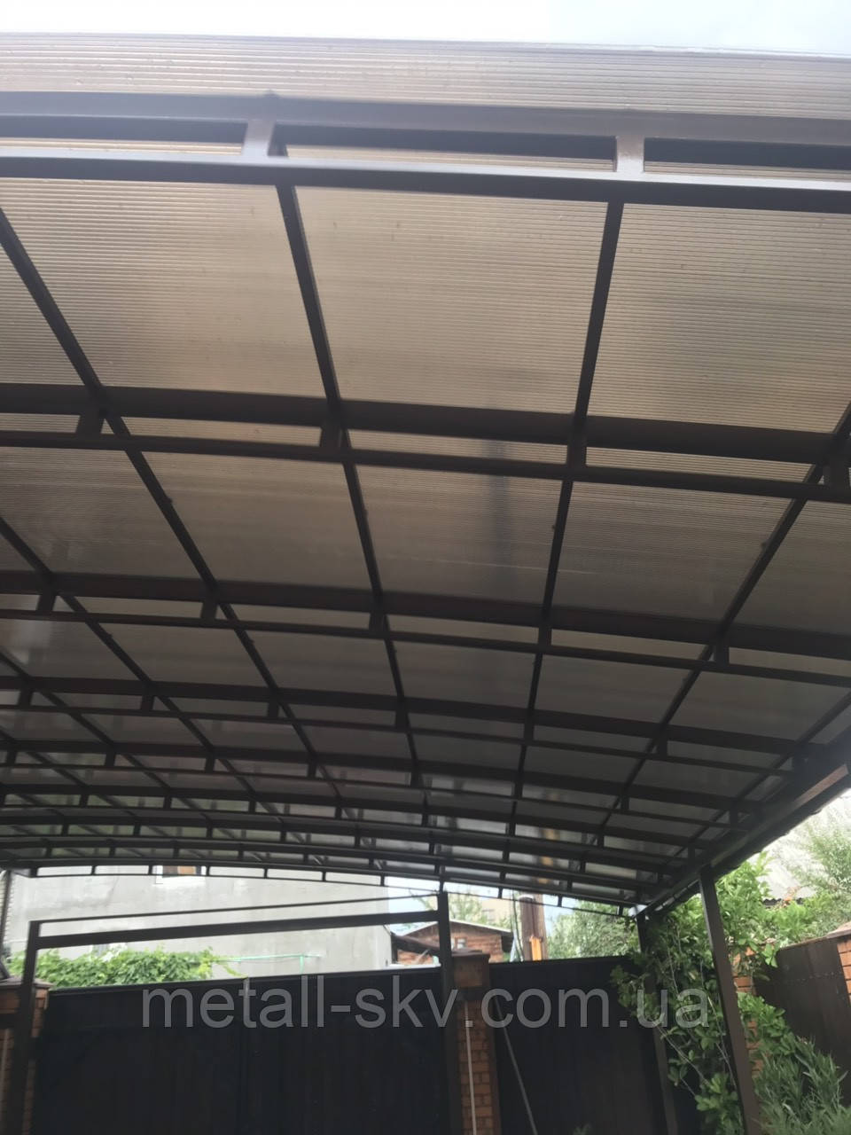Навіс металевий напівпрозорий (полікарбонат), фото 1