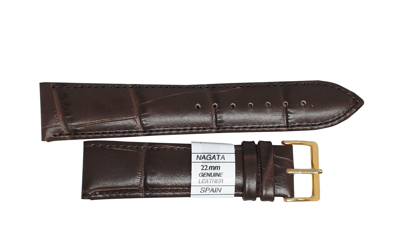 Ремінець "Nagata" 22 mm темно-коричневий, фото 1