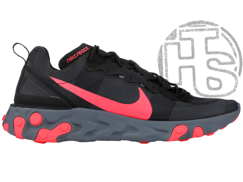 Чоловічі кросівки Nike React Element 55 Black Solar Red BQ6166-002