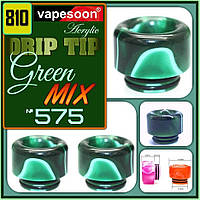 № 575 Drip tip 810 Green Mix. Дріп тип для SMOK TFV12, TFV8, Kennedy, Goon528.