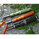 Кресало туристичне для розпалювання багаття у металевому корпусі чорний, фото 8