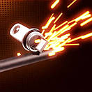 Кресало туристичне для розпалювання багаття у металевому корпусі помаранчевий, фото 6