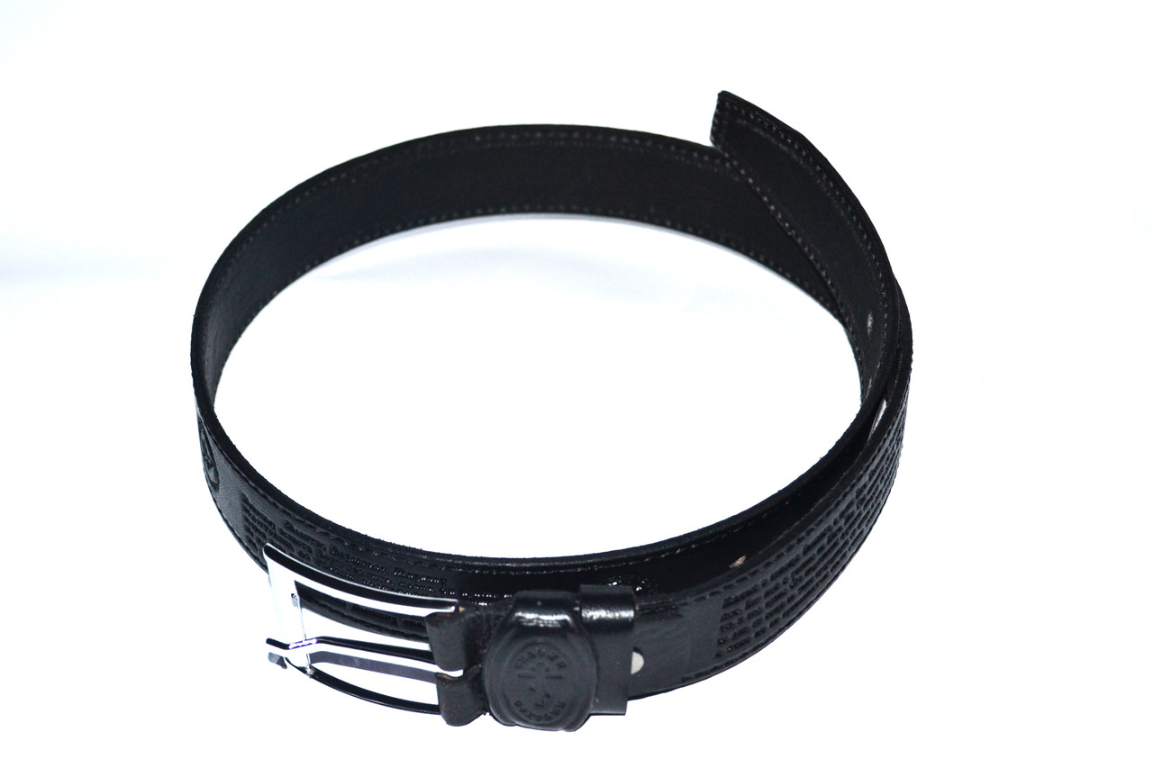 Ремінь шкіряний із молінню зовні 1130х40 мм, фото 1