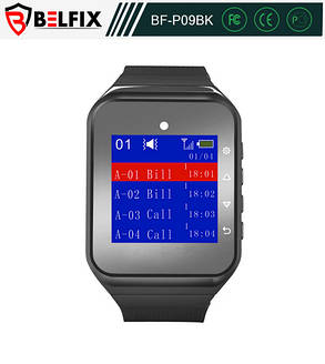 НОВИНКА Пейджер-Годинник для Офіціантів і Персоналу BELFIX-P09BK, фото 2