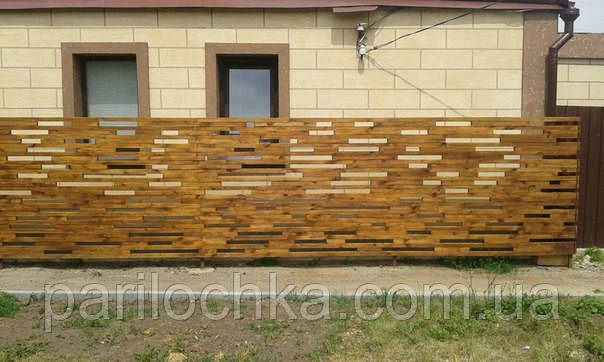 Паркан секція з дерев'яного шліфованого бруса - фото 3 - id-p107020498