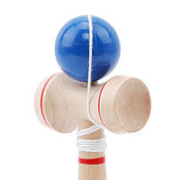 Іграшка KENDAMA (КЕНДАМА) Bilboquet ZTOYL дерев'яна синя кулька (розмір 13 см)
