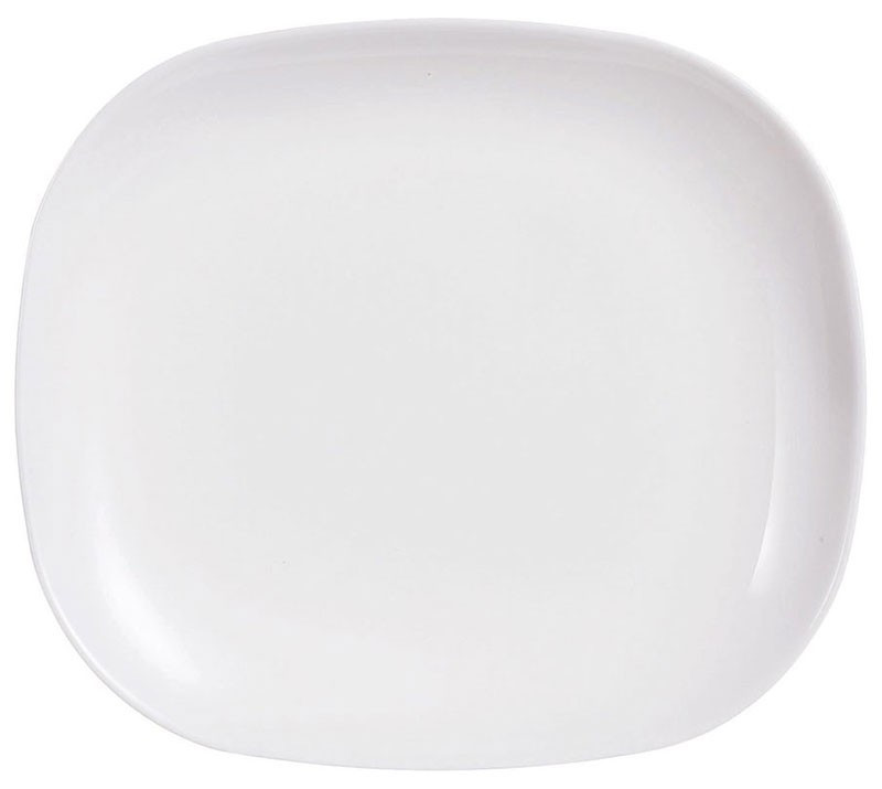 Тарілка прямокутна склокераміка Luminarc Sweet Line White десертна 190 мм х 210 мм (J0561)