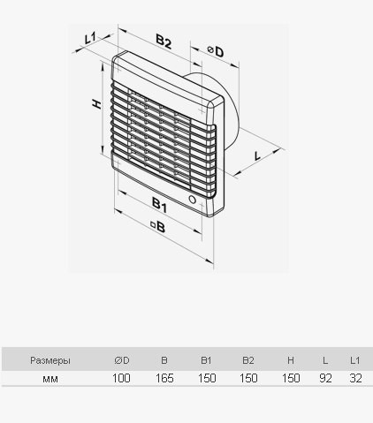 Бытовой вентилятор с авто-жалюзи Вентс 100 МА - фото 4 - id-p107121645