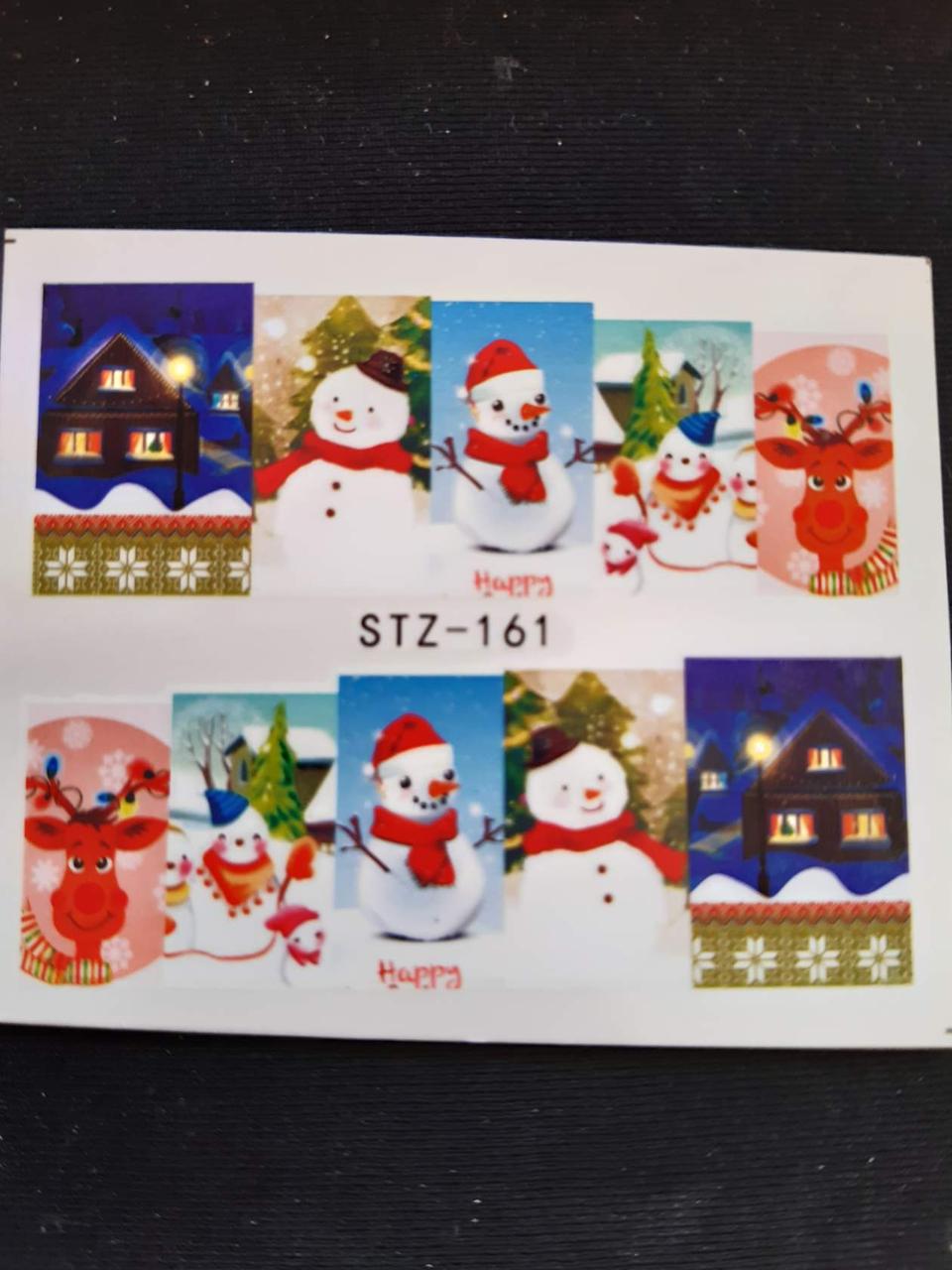 Новорічні наклейки на нігті STZ-161, фото 1