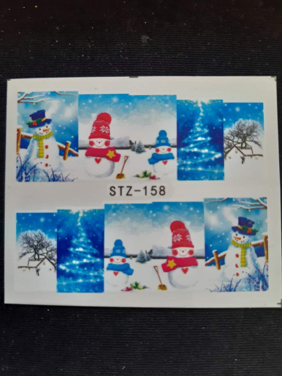 Новорічні наклейки на нігті STZ-158, фото 1