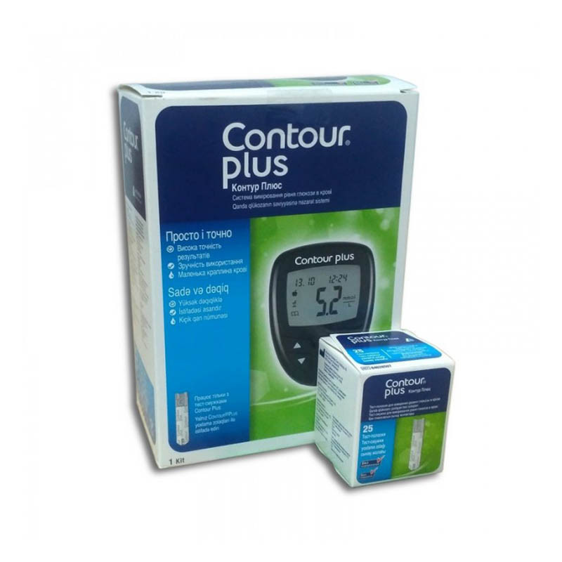 Глюкометр Contour Plus + тест смужки Contour Plus 25 шт.