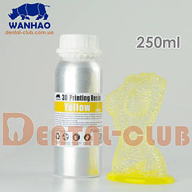 Фотополімерна смола (фотополімер) Wanhao (Ванхао) 405nm UV resin для роботи з DLP 3D-принтерами 250 мл, жовта