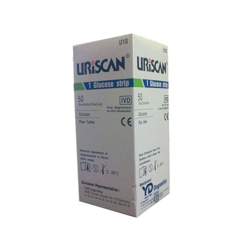 Візуальні тест-смужки на цукор у сечі, Умалькан 19, 50 штук
