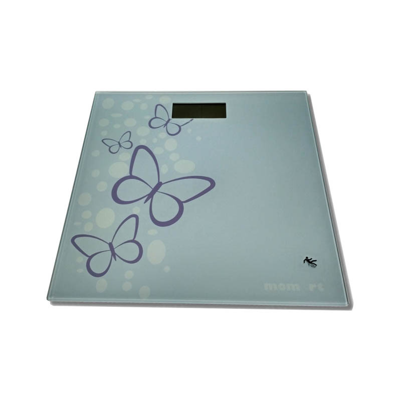 Ваги підлогові електронні мод. 5870-2 (скло, квадрат, рис. "метелик" до 180 кг.)