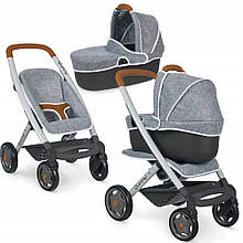 Коляска для ляльки 3 в 1 зі знімною люлькою сіра Maxi-Cosi & Quinny Grey Felt 3 в 1 Smoby 253104