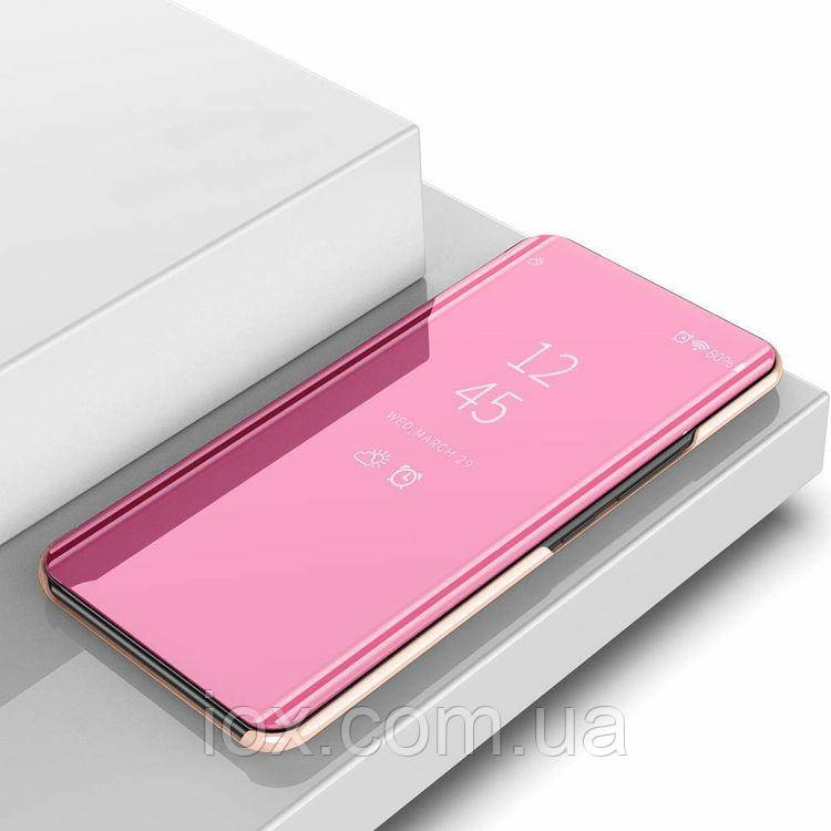 Дзеркальний чохол-книжка CLEAR VIEW з функцією підставки для Samsung A7 2018 (A750) Рожевий