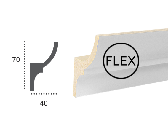 LED профілі Tesori KF 701 Flexi,ліпний декор з поліуретану.