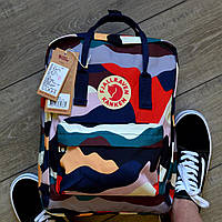 Рюкзак женский Fjallraven Kanken classic bag ART "Summer view". Живое фото. Premium Class