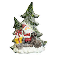 Статуэтка "Дед мороз с ёлкой" (50*39*13 см) светящаяся, 005NQ