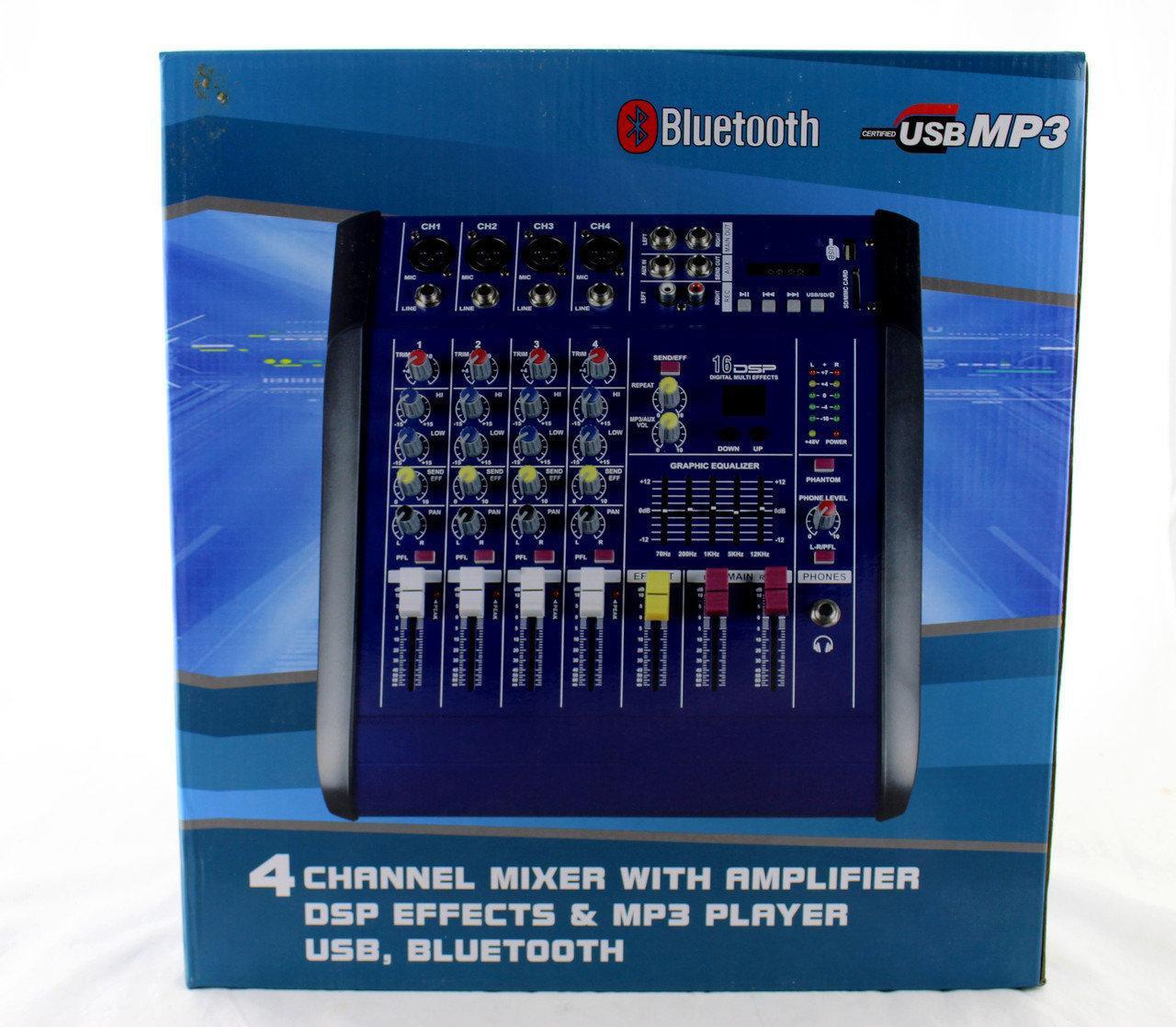 Аудио микшер Mixer BT 4200D 4ch - фото 2 - id-p1010564512