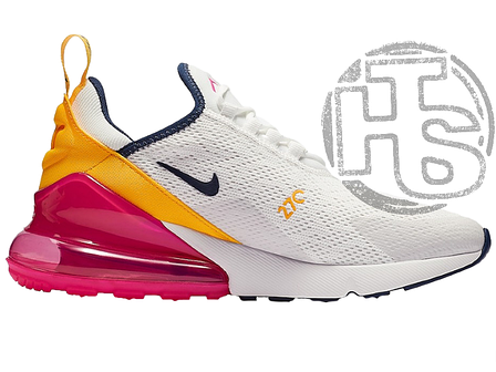 Жіночі кросівки Nike Air Max 270 Laser Fuchsia White Yellow Red AH6789-106, фото 2