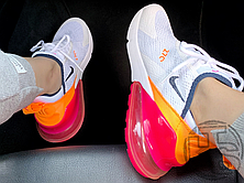 Жіночі кросівки Nike Air Max 270 Laser Fuchsia White Yellow Red AH6789-106, фото 2