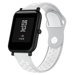 Спортивний ремінець Primo Perfor Sport для годинника Xiaomi Huami Amazfit Bip / Amazfit GTS - Grey&White