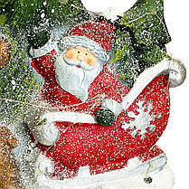 Статуетка "Дідушка Мороз на санях" 43*33*15 см, світна (007NQ), фото 4